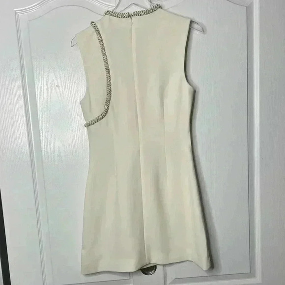 SIMKHAI by‎ Jonathan Simkhai Kat Embellished Minidress Size 6 Creamy White - Picture 6 of 16